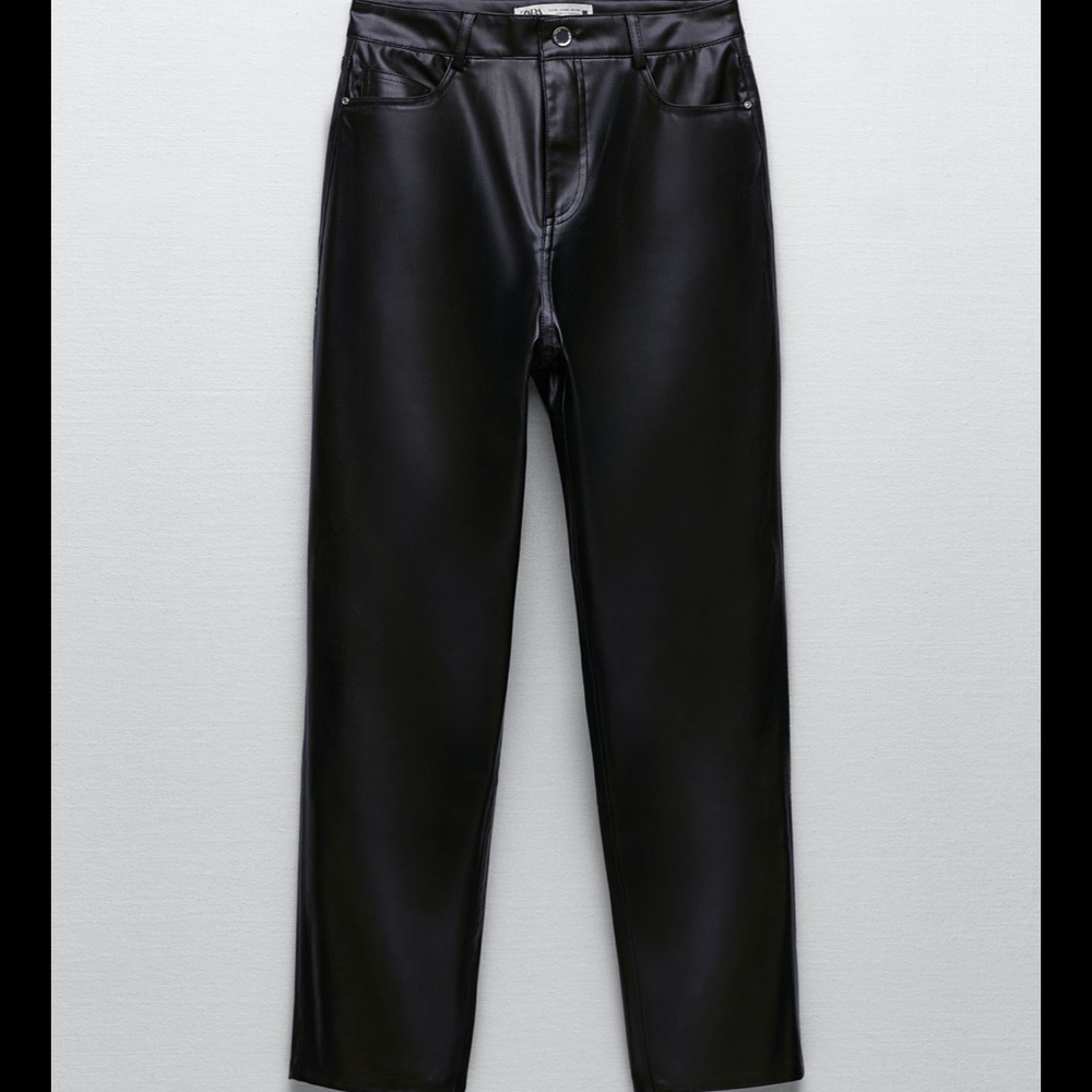 Zara faux leather pants